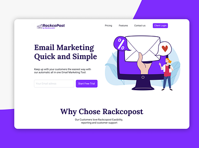 Email Marketing Landing page branding design email graphic design illustration ui web website