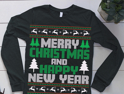 Christmas T Shirt Design 3d animation branding christmas christmas t shirt design design graphic design illustration logo merry motion graphics new year santa claus snow ui xmas