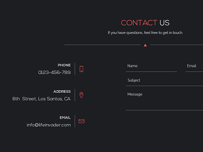 Freebie // UI Element: Minimal Contact Form