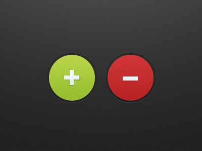 Plus & Minus Buttons (PSD) by PSDchat on Dribbble