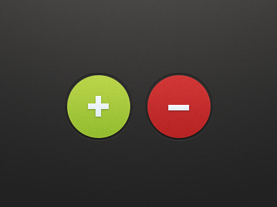 Plus & Minus Buttons (PSD) add button free freebie minus plus psd web