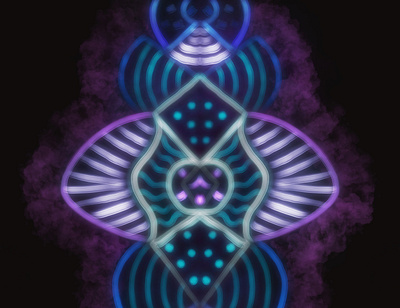 Magic beetle abstract beetle design illustration neon