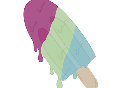 Color melt design food illustration illustration melting popsicle