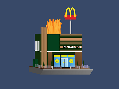 Mcdonald's design graphic design icon illustration isometric art isometric design isometric illustration isometry logo mcdonald mcdonalds vector