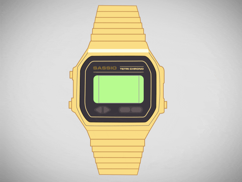 SASSIO TETRICHRONO animation animation 2d casio motionbeast motiondesignschool tetris vector