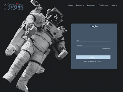 Redesigned the Space Apps login screen