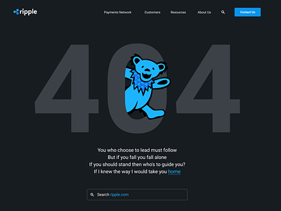 Ripple 404 Page 404 404 error 404 error page 404page blockchain crypto cryptocurency digital assets ripple website website design