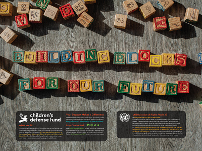 Children's Defense Fund Campaign Materials campaign design non profit photography