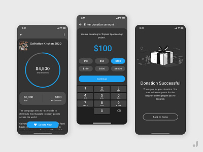 Fundraising App - UI Design charity app donation app figma fundraising app minimal design mobile app mobile design ui ui design