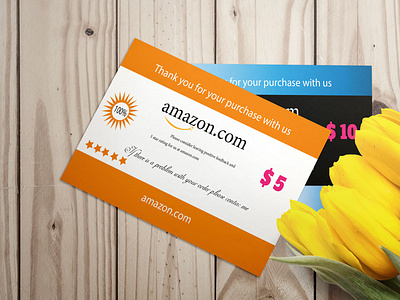 my amazon thank you card design