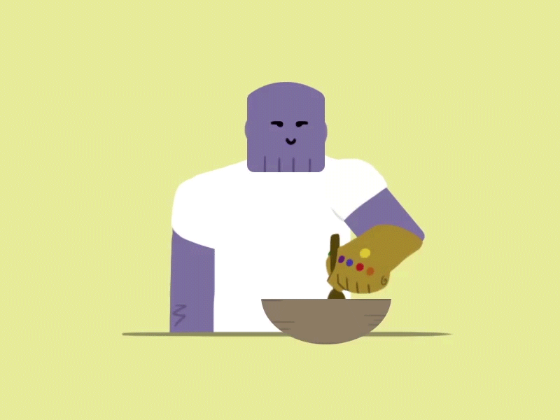 Time for soup animation avengers marvel motiongraphics mr. flowers thanos