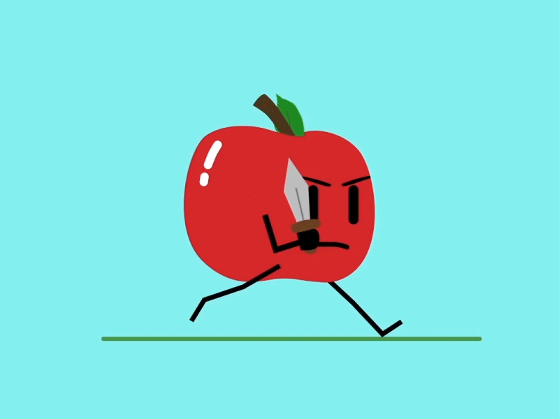 Apple Knight after effects apple character animation mr. flowers