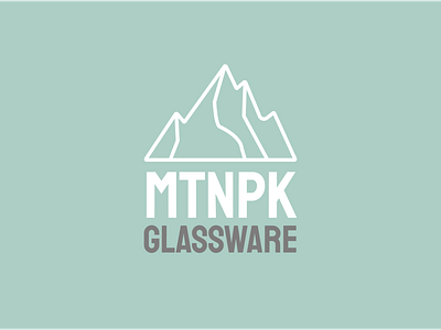 MTNPK Glassware - Logo branding design icon lineart logo minimal mountain