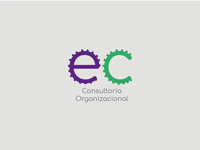EC - logo branding design gear icon logo logo design minimal minimalist