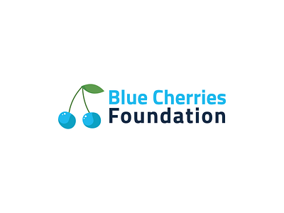 Blue Cherries Foundation - logo branding cherry design logo logo design minimal minimalist