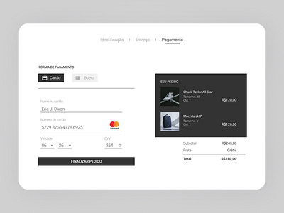 DailyUI 002 - Credit Card Checkout