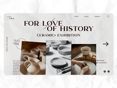 Ceramic Exhibition Web Design ui web design