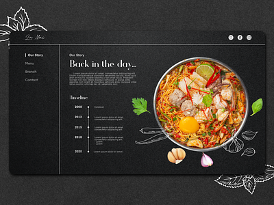 Thai Restaurant Web Design ui ux web design