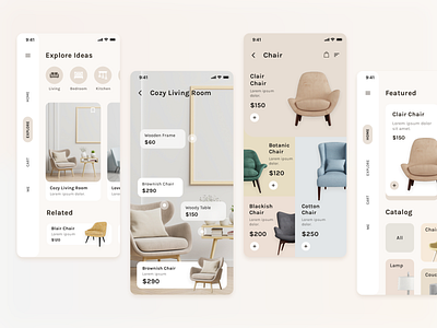 Cozy Furniture Application Design ui ux web design