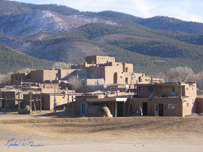 Taos Village  Dec 2008   Signed MM