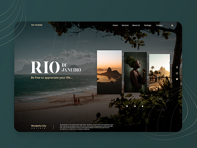 Rio de Janeiro Website Header adobexd animation art behance taylor shady graphic design landing page rio rj site web design rj web designer rj website