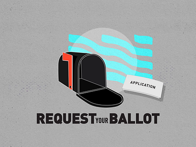 Request Mail-In or Absentee Ballot 2d animation absentee ballot animation cast your vote design early voting election election illustration flat illustration mail in ballot mail in voting request your ballot usps vote vote early voter education voter registration voting education voting promotion