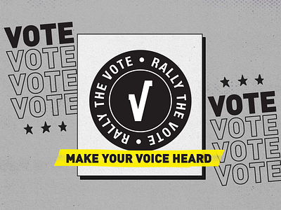 Vote • Make Your Voice Heard • Rally the Vote (Animation) 2020 election 2d animation absentee ballot animation black lives matter cast your vote early voting election election illustration flat illustration looping animation looping gif make your voice heard motiongraphics rally the vote vote