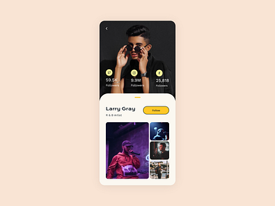 User Profile : Daily UI #006 app dailyui music ui user profile