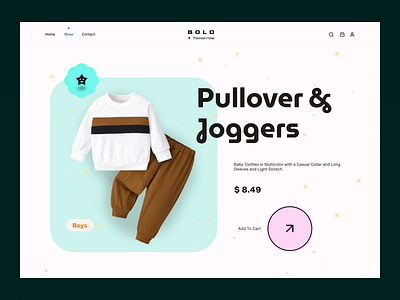 Bold Tomorrow shop page ecommerce kids store shop store ui website
