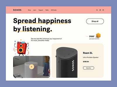 SONOS | Re-design landing page