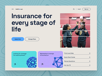 HealthCare.gov | redesign landing page design health healthcare insurance landing page redesign ui website