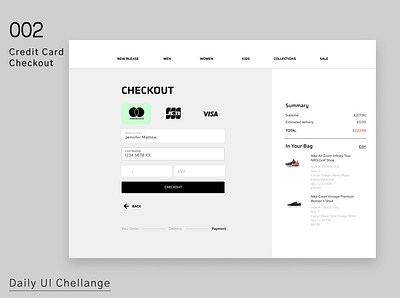 002 002 100daychallenge checkout page dailyui ui