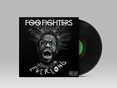Everlong - Foo Fighter coveralbum coverart digital painting illustration portrait art scribble scribble art song