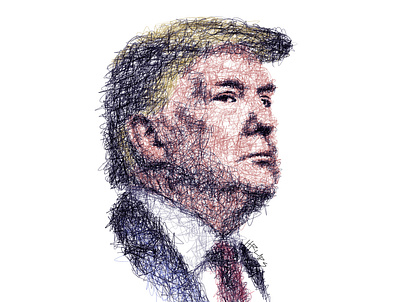 Scribble Trump contemporaryart digital painting fineart illustration lineart portrait portrait art portrait painting scribble scribble art trump usa voter