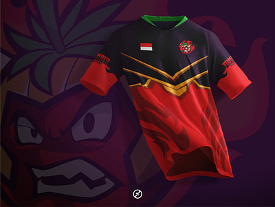 E-Sport Team Jersey_Tomato Warrior branding design esport esport team esportlogo game gamer graphic design jersey logo mascot mascot character mascot design mockup tomato warrior