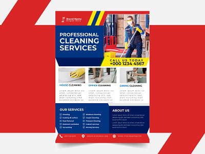 cleaning service flyer template design cleaning service flyer artwork