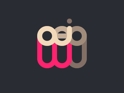 aeiowu logo aeiowu custom type mark rounded