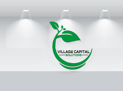 Village Capital Solutions brand identity branding custom letter logo design signature