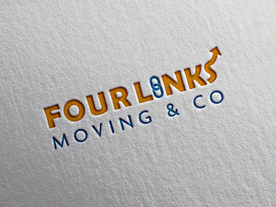 Four links logo | logo folio | logo work | logo creator | logo branding custom letter logo design minimalist signature