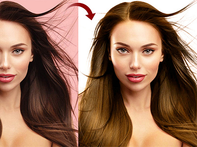 Photoshop Hair Masking & Color Changing background image background removal background removal service background remove branding color change color replace cutout image hair masking image editing image editing service image editor photo edit photo editing photo editing services photo editor transparent background white background