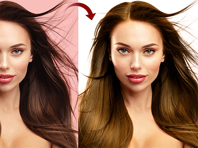 Photoshop Hair Masking & Color Changing background image background removal background removal service background remove branding color change color replace cutout image hair masking image editing image editing service image editor photo edit photo editing photo editing services photo editor transparent background white background
