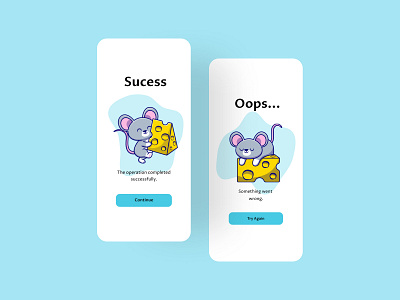 Flash Message v4 animal app design application apps cute cute animal design figma figmadesign ilustration kawaii rat ui ui design