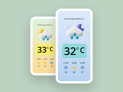 Día 2 - Weather app design application apps dailyui design inspiration ui ui design