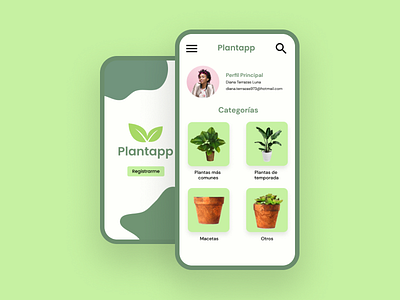 Plantapp app design application apps design designer graphic design green plants ui ui design