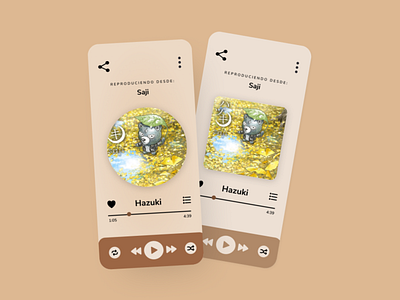 Reproductor de Música v2 app design application apps design designer diseño diseñografico diseñoui graphic design japanese music musica reproductor ui ui design