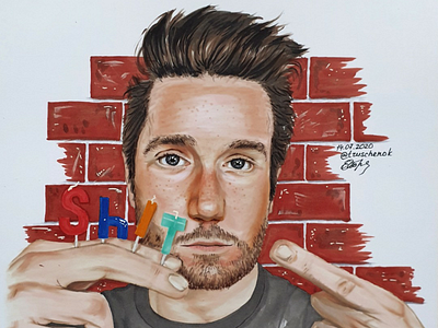 Dan Smith portrait bastille marker drawing