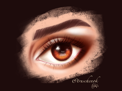 Brown Eye illustration sketch procreate
