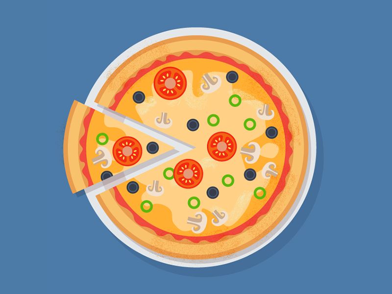 Pizza by claire pons on Dribbble