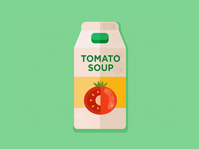 Tomato soup app flat design food