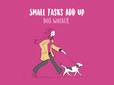 Dogwalker dog illustration sketch walker